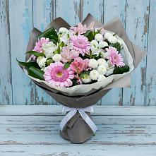 Букет цветов из:  Герберы, Альстромерии и Хризантемы в Мирном Республика Крым
