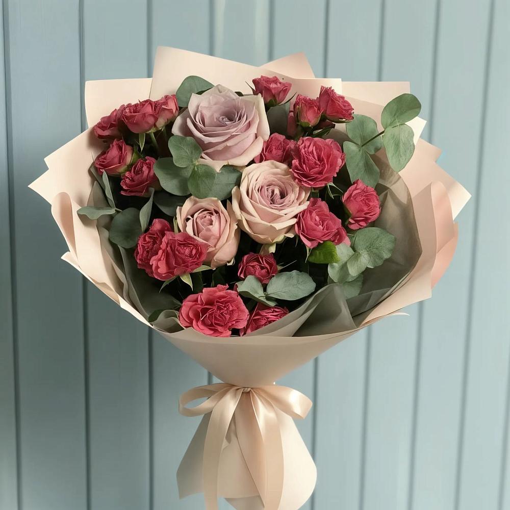 Букет цветов из: Гвоздики и Розы в Мирном Республика Крым
