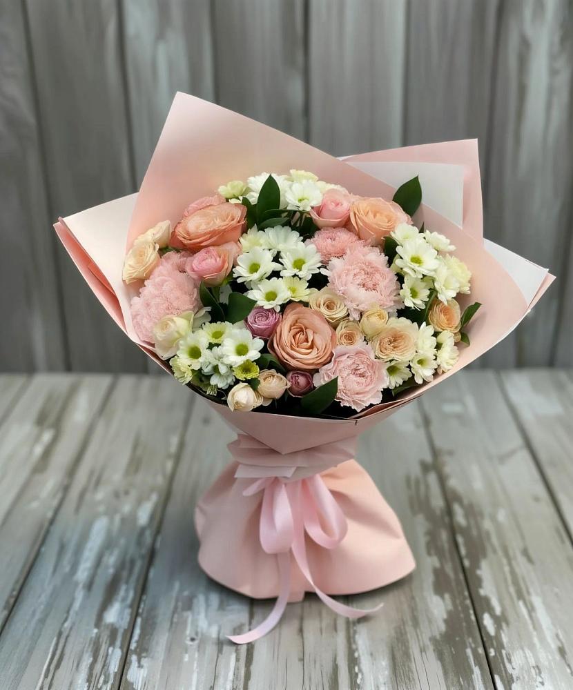 Букет цветов из: Гвоздики, Розы и Хризантемы в Мирном Республика Крым