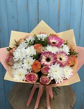 Букет цветов из:  Розы, Герберы и Хризантемы #REPLACE_PRED# Мирном Республика Крым