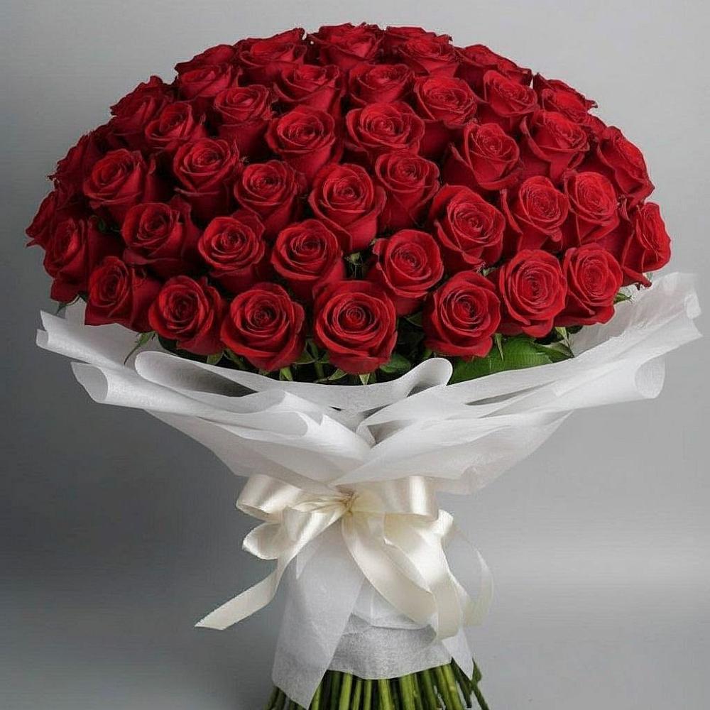 Букет 101 Красная роза Блэк Мэджик в Мирном Республика Крым