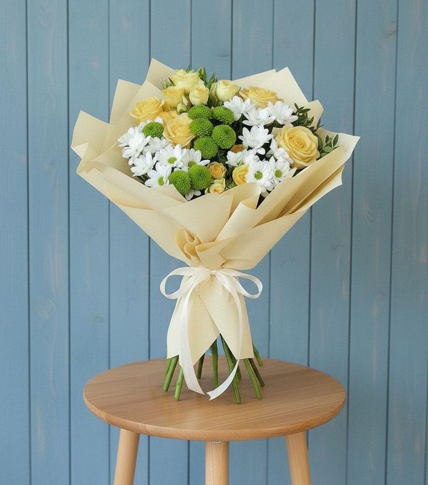 Букет цветов из: Хризантемы и Розы в Мирном Республика Крым