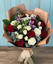 Букет цветов из:  Розы и Альстромерии в Мирном Республика Крым