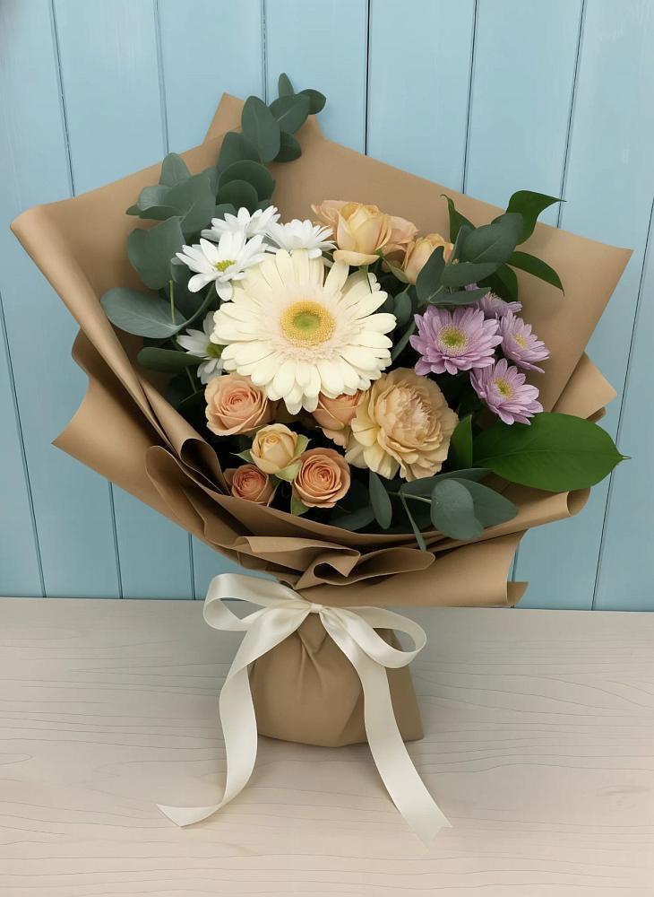 Букет цветов из: Герберы и Хризантемы в Мирном Республика Крым
