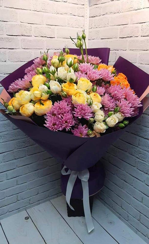 Букет цветов из: Хризантемы и Розы в Мирном Республика Крым