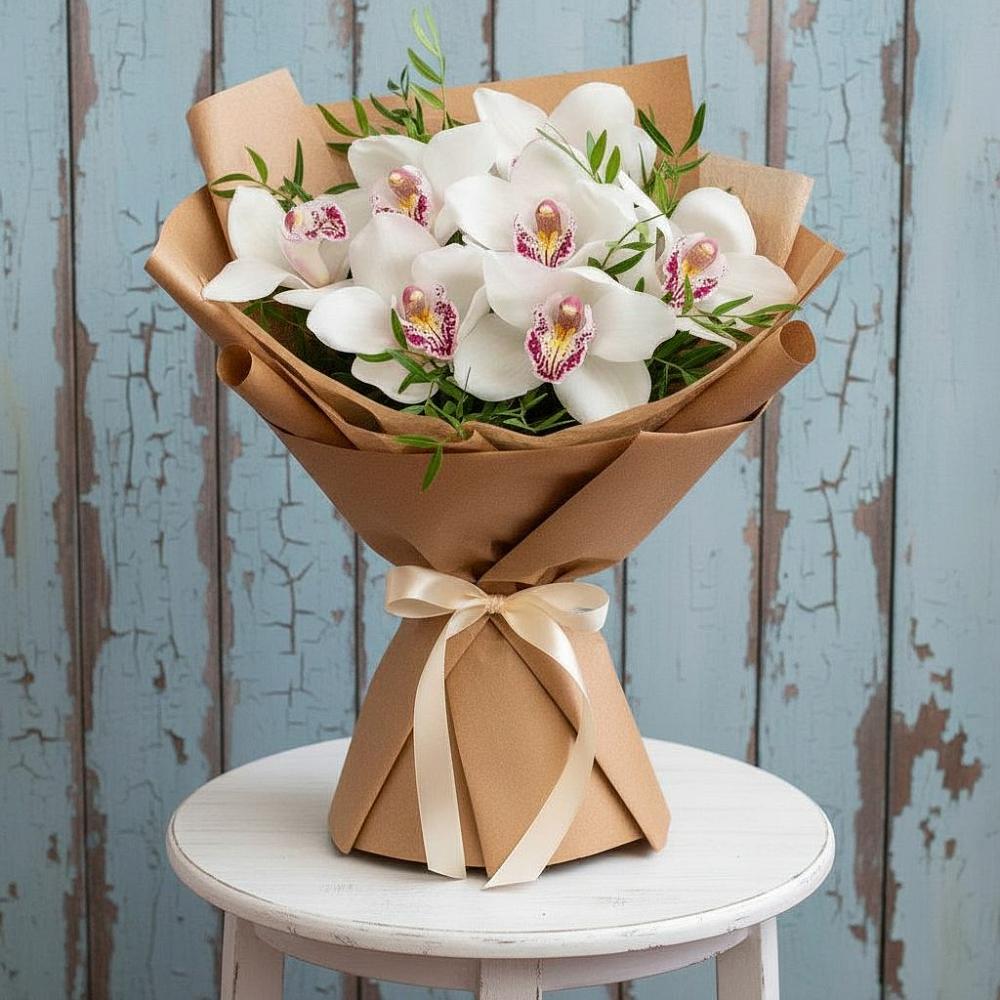 Букет цветов из: Орхидеи и Розы в Мирном Республика Крым