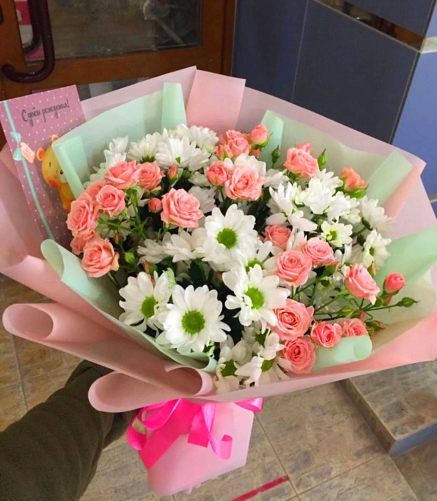 Букет цветов из: Розы и Хризантемы в Мирном Республика Крым