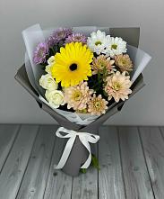 Букет цветов из:  Розы, Герберы и Хризантемы #REPLACE_PRED# Мирном Республика Крым