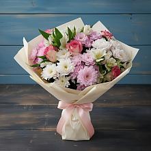 Букет цветов из:  Хризантемы, Альстромерии и Розы в Мирном Республика Крым