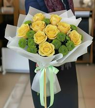 Букет цветов из:  Хризантемы и Розы в Мирном Республика Крым