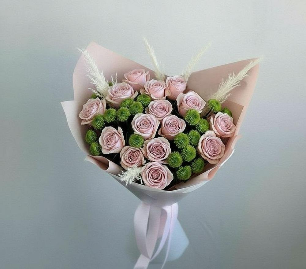 Букет цветов из: Розы и Хризантемы в Мирном Республика Крым