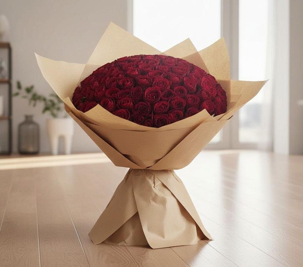 Букет 101 Красная роза в Мирном Республика Крым