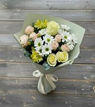 Букет цветов из:  Альстромерии, Розы и Хризантемы #REPLACE_PRED# Мирном Республика Крым