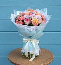 Букет цветов из:  Хризантемы и Розы в Мирном Республика Крым